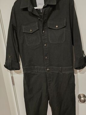 Rachel R Roy Olive Utility Coverall Jumpsuit